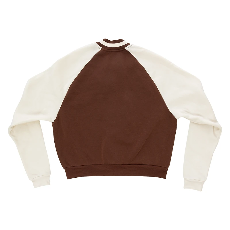 brown bomber varsity jacket