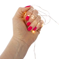 rose gold wire LED string lights 12ft