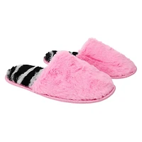 Ladies Fuzzy Scuff Slippers