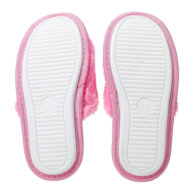 Ladies Fuzzy Scuff Slippers