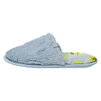 ladies ivory fuzzy scuff slippers