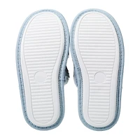 ladies ivory fuzzy scuff slippers