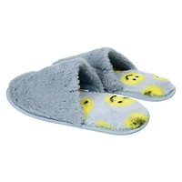 ladies ivory fuzzy scuff slippers
