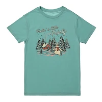 'feelin' frosty' retro snowman graphic tee