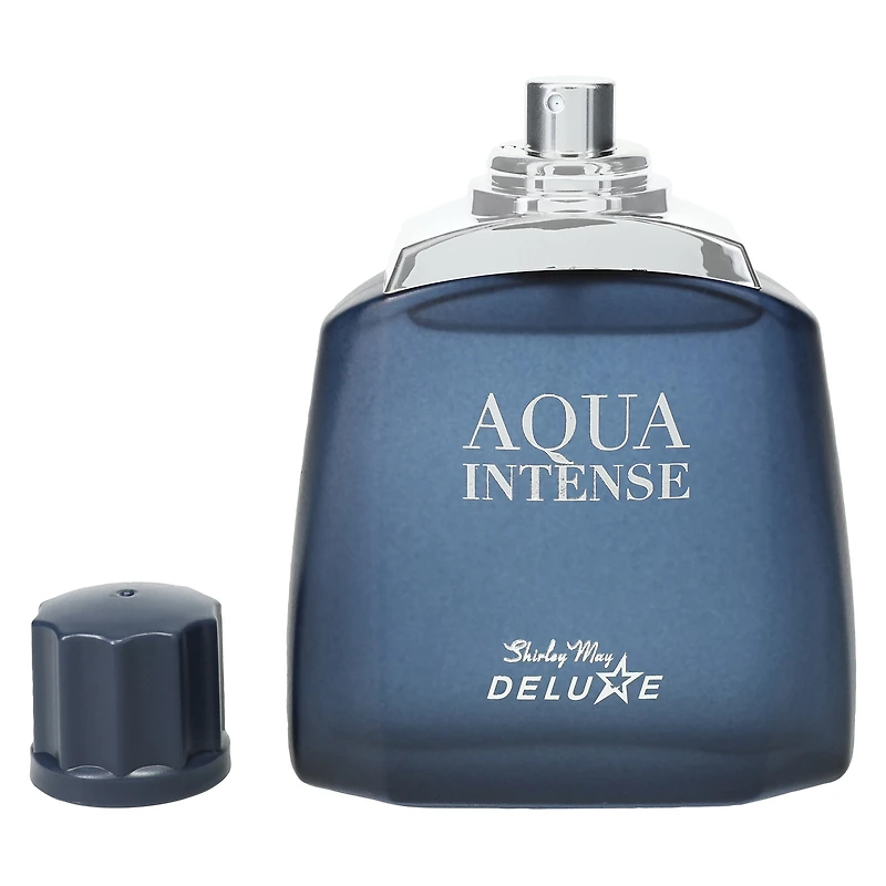 aqua intense eau de toilette by shirley may deluxe 3.4 fl.oz