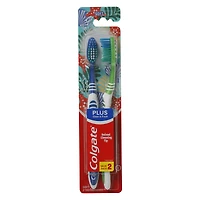 colgate® plus clean & fresh soft toothbrushes 2-count