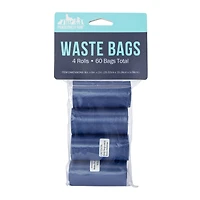 pet waste bag refill rolls 4-count (60 bags)