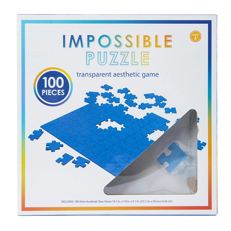 impossible puzzle: transparent aesthetic game 100-piece