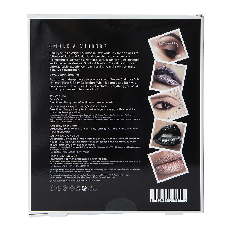 smoke & mirrors shimmer dream face & body 5-piece makeup kit