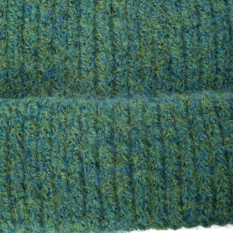 brushed rib knit beanie hat
