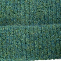 brushed rib knit beanie hat