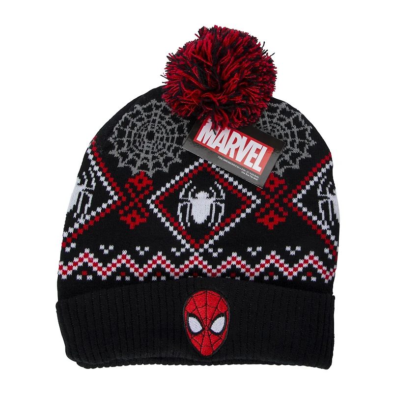 Spider-Man holiday pom beanie hat