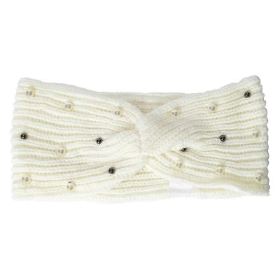 pearl knit ear warmer headband
