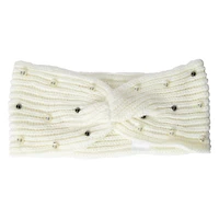 pearl knit ear warmer headband