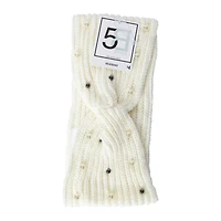 pearl knit ear warmer headband