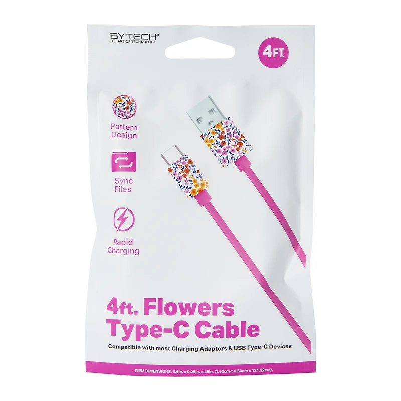 4ft Print USB-C Cable