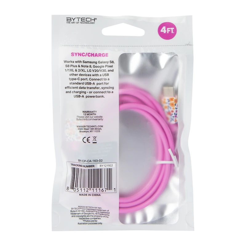 4ft Print USB-C Cable