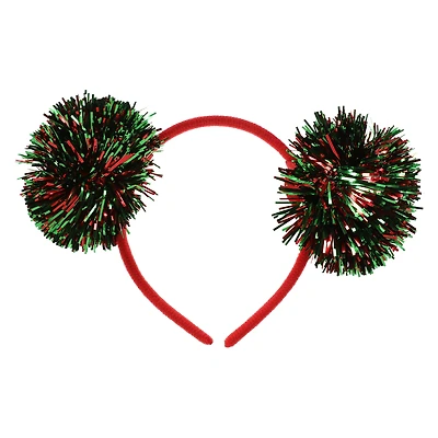 pom pom holiday headband