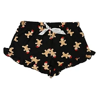 snowman holiday pajama shorts