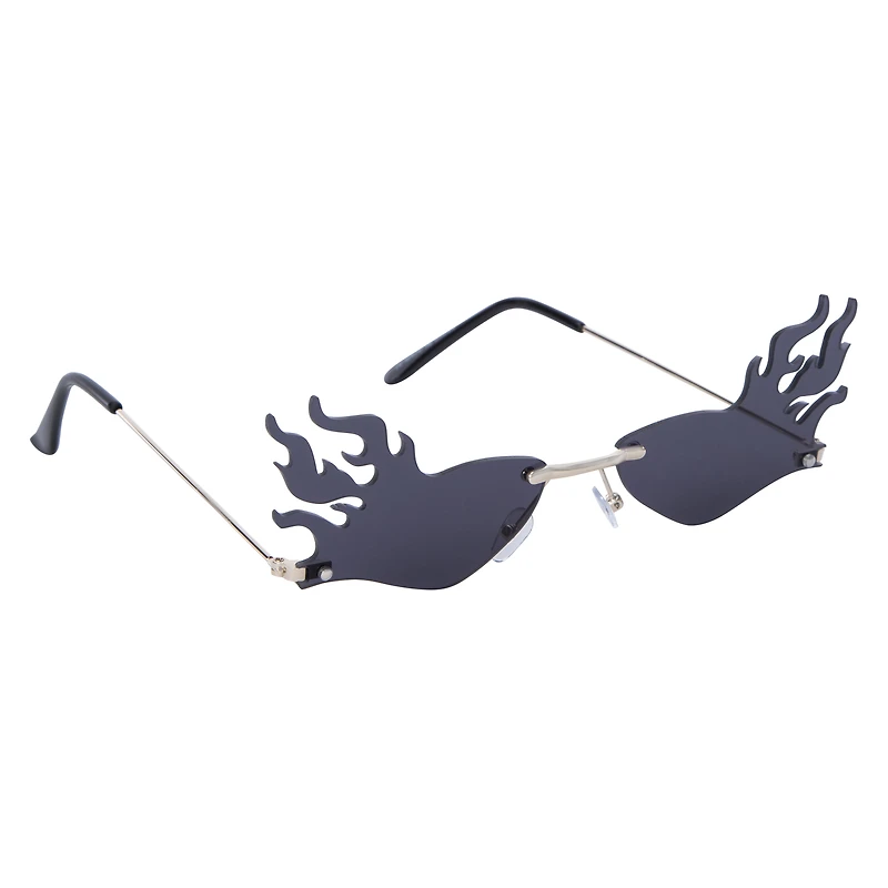 ladies rimless flame sunglasses