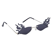 ladies rimless flame sunglasses