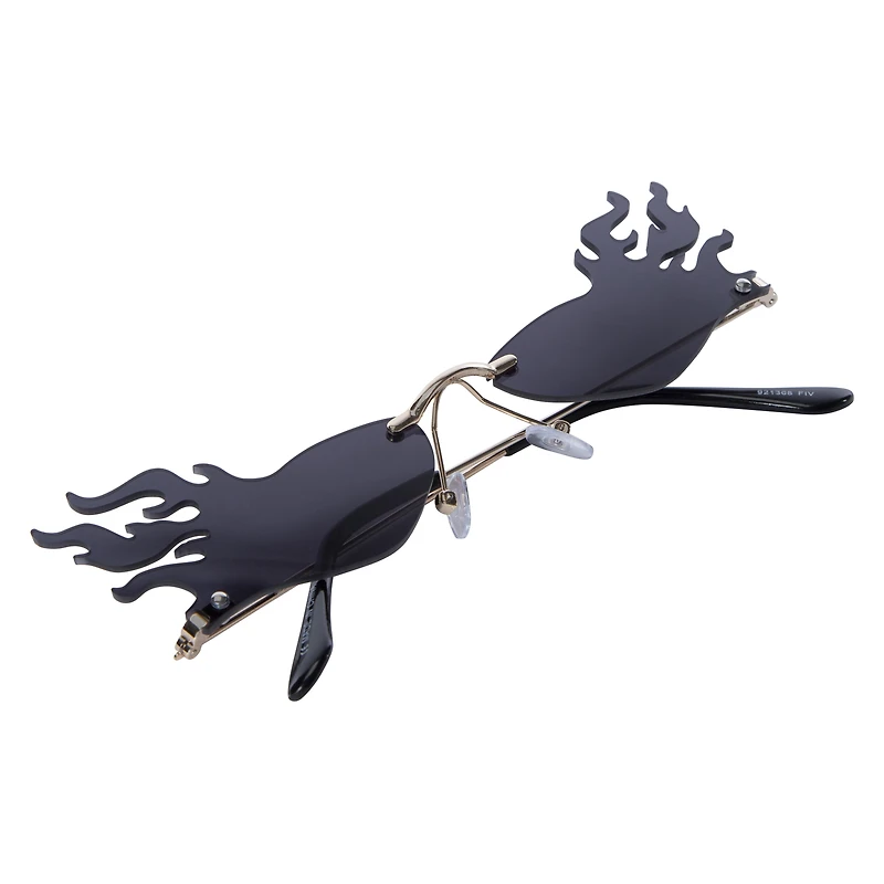 ladies rimless flame sunglasses