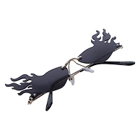 ladies rimless flame sunglasses
