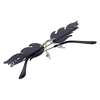 ladies rimless flame skinny sunglasses