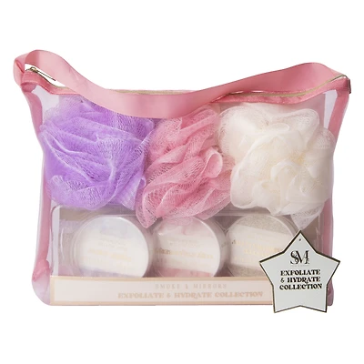 smoke & mirrors exfoliate & hydrate bath & body 7-piece set