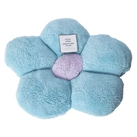 sherpa flower throw pillow 16in