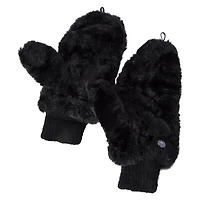 faux fur flip-top mittens