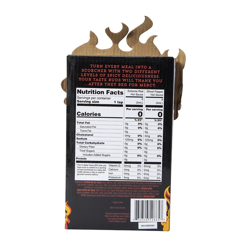 the modern gourmet™ scorched ghost hot sauce gift set