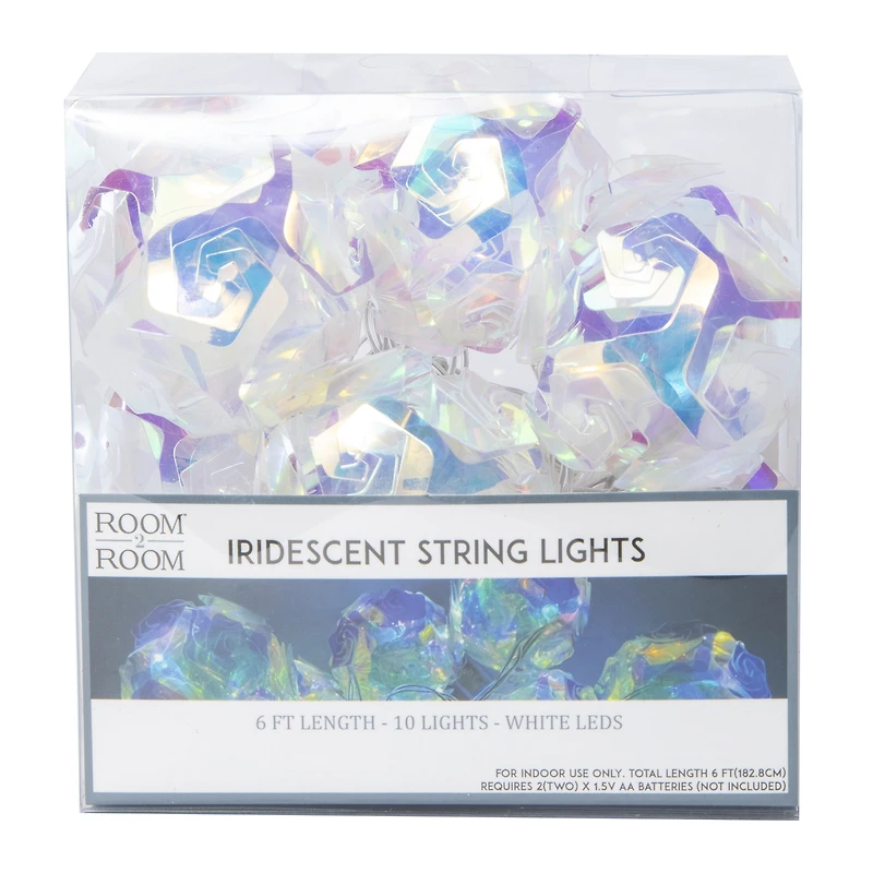 iridescent string lights 6ft