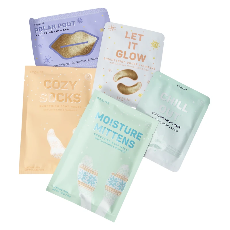 spa life™ snow day & chill self-care 5-piece gift set