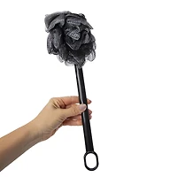 shower pouf with handle