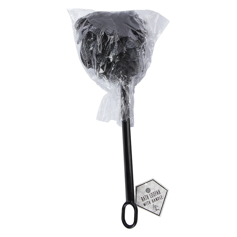 shower pouf with handle