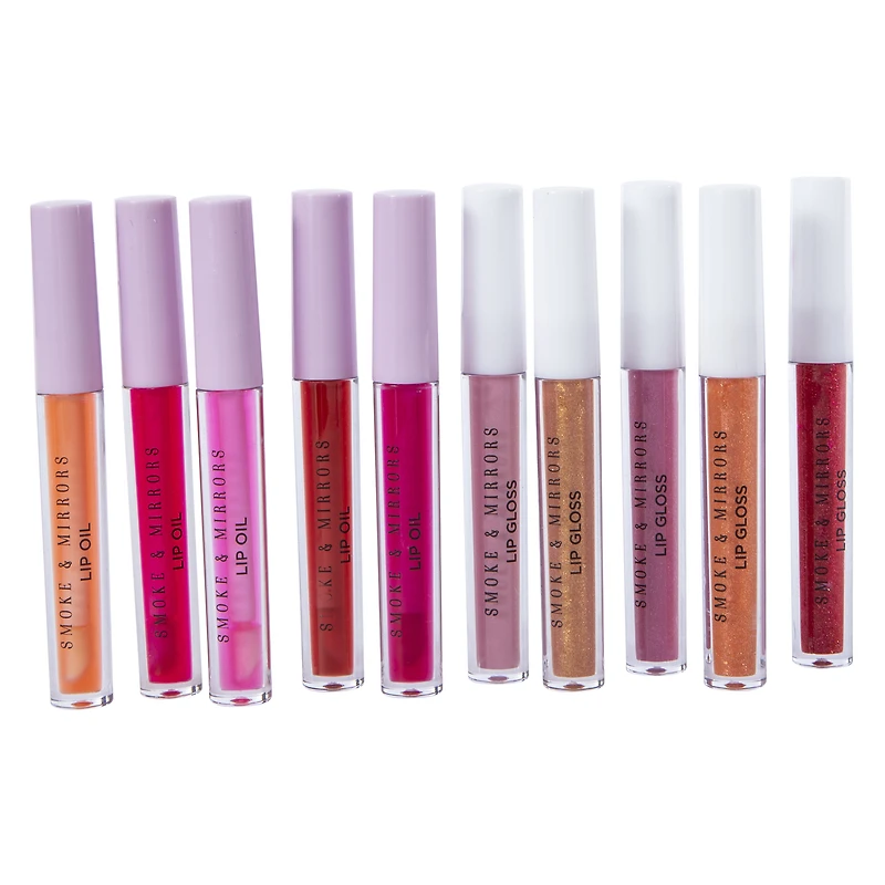 smoke & mirrors hydrating lip gloss 10-piece