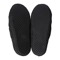 mens black quilted puffy slippers