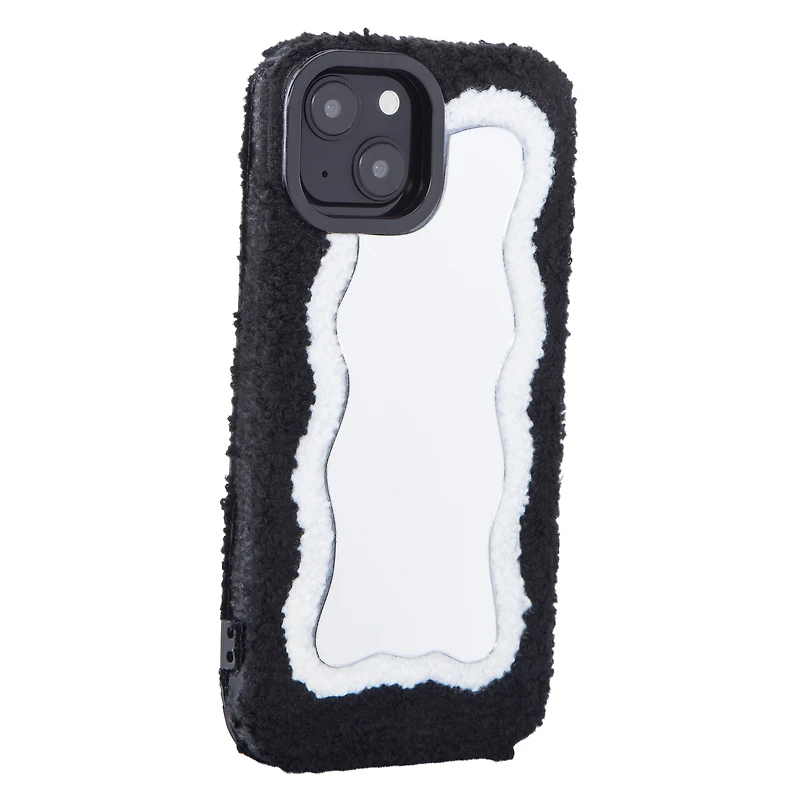 iPhone 15®/14® fuzzy phone case with mirror