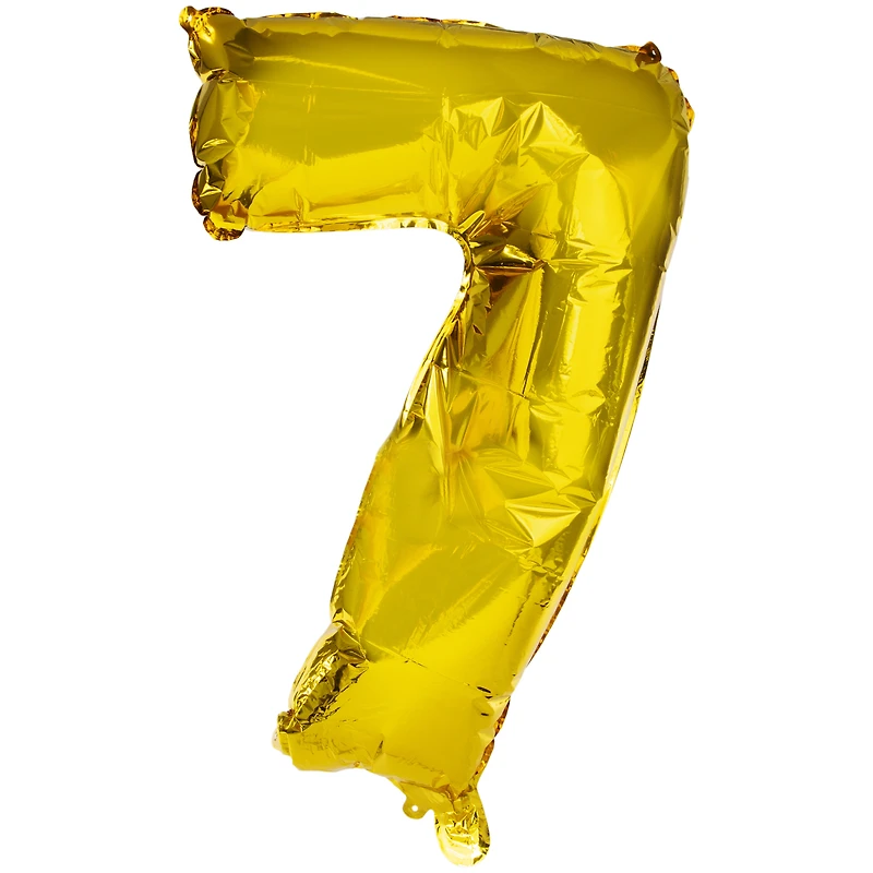 Gold Birthday Number Foil Balloon 32in