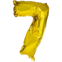 Gold Birthday Number Foil Balloon 32in