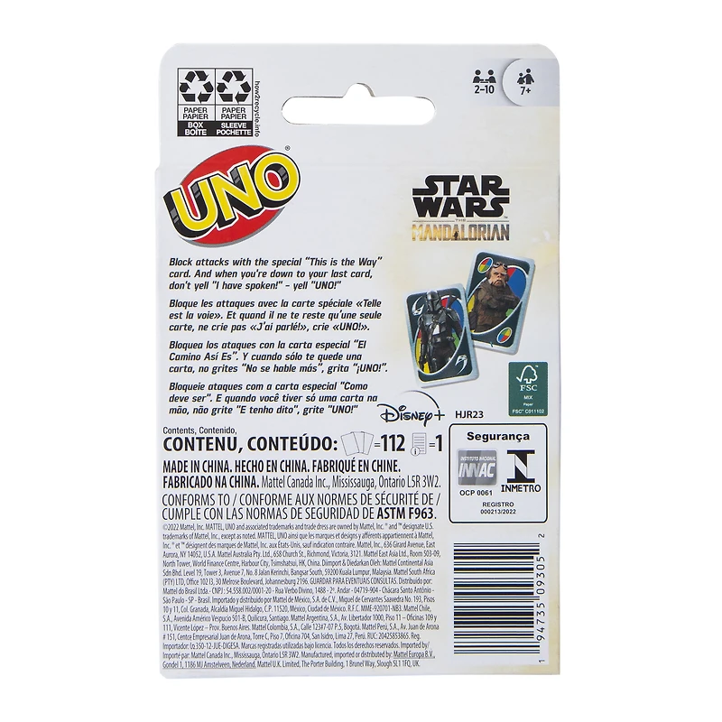 uno® Star Wars The Mandalorian edition