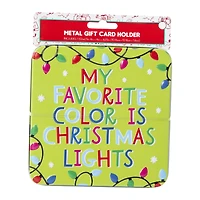 holiday tin gift card holder 4in x