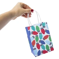 6-pack small holiday kraft gift bags 4.5in x 6.5in