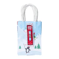 6-pack small holiday kraft gift bags 4.5in x 6.5in