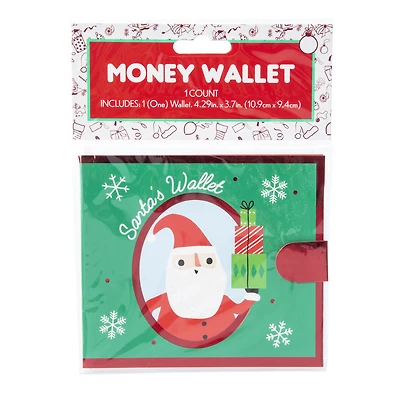 holiday money wallet 4.29in x 3.7in