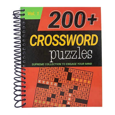 crossword puzzle book with over 200 puzzles