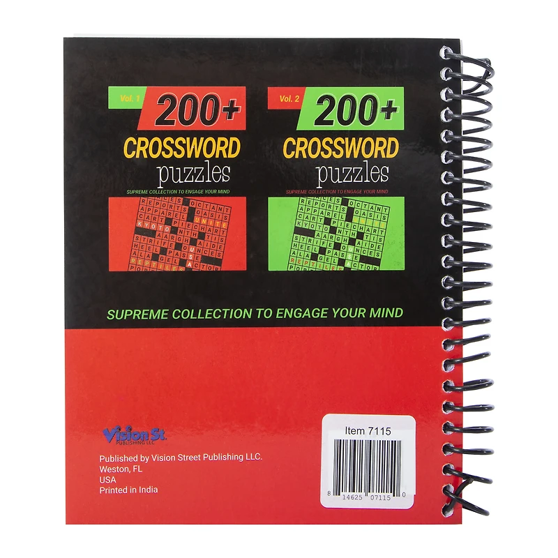crossword puzzle book with over 200 puzzles