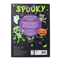 spooky puffy sticker activity book with over 100 neon stickers