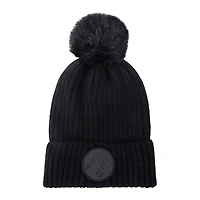 rib knit thermal beanie hat with lining